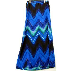 SALE! Abstract Flare Blue Long Skirt